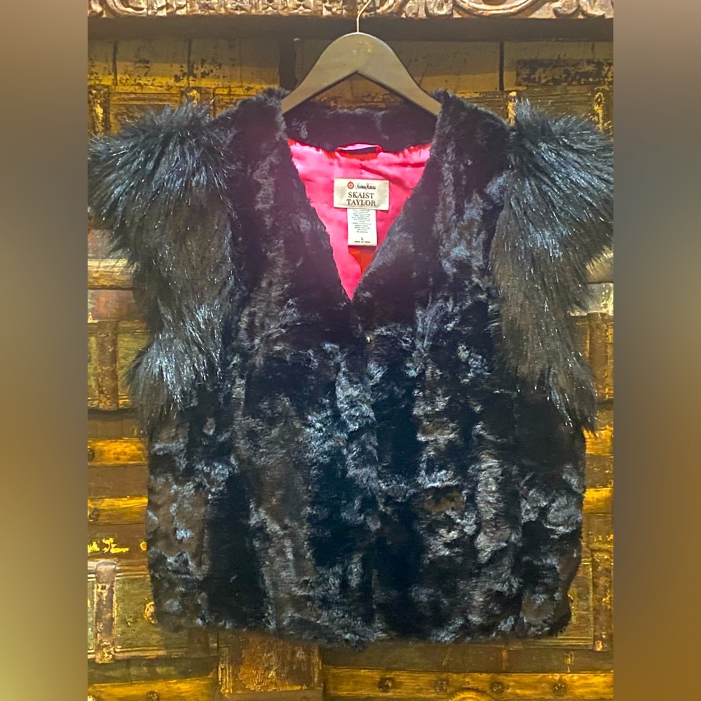 Epic black faux fur jacket by Skaist Taylor was made for Neiman Marcus by target